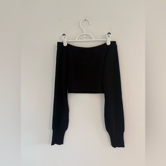Garage Micro Off Shoulder Top Black - Picture 6 of 10
